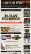 How flamesofwar.com looks like on a mobile device such as an iPhone.