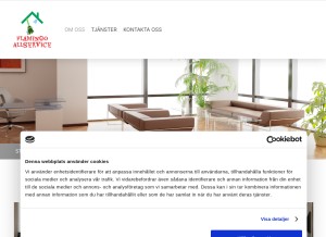 How flamingostadservice.se looks like on a tablet such as an iPad.