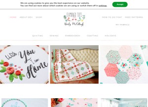 How flamingotoes.com looks like on a tablet such as an iPad.