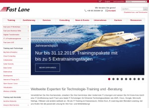 How flane.de looks like on a tablet such as an iPad.
