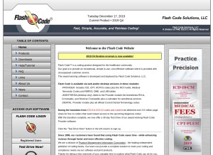 How flashcode.com looks like on a tablet such as an iPad.