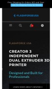 How flashforge-usa.com looks like on a mobile device such as an iPhone.