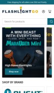 How flashlightgo.com looks like on a mobile device such as an iPhone.