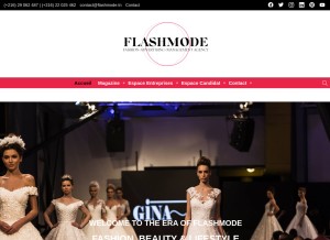 How flashmode.tn looks like on a tablet such as an iPad.