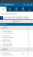 How flashscore.ca looks like on a mobile device such as an iPhone.