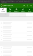 How flashscore.pt looks like on a mobile device such as an iPhone.