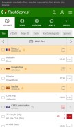 How flashscore.si looks like on a mobile device such as an iPhone.