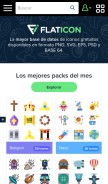 How flaticon.es looks like on a mobile device such as an iPhone.