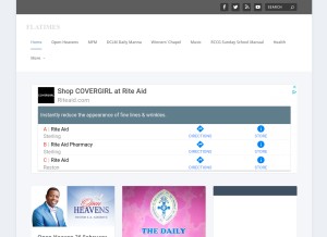 How flatimes.com looks like on a tablet such as an iPad.