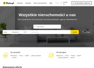 How flato.pl looks like on a tablet such as an iPad.