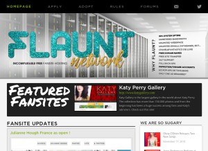 How flaunt.nu looks like on a tablet such as an iPad.
