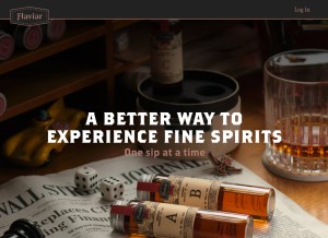 How flaviar.com looks like on a tablet such as an iPad.