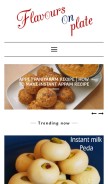 How flavoursonplate.com looks like on a mobile device such as an iPhone.