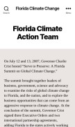 How flclimatechange.us looks like on a mobile device such as an iPhone.