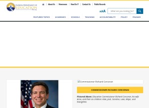 How fldoe.org looks like on a tablet such as an iPad.