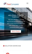 How fleetcomplete.com looks like on a mobile device such as an iPhone.