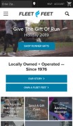 How fleetfeet.com looks like on a mobile device such as an iPhone.