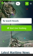 How fleetmon.com looks like on a mobile device such as an iPhone.