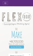 How flex360.com looks like on a mobile device such as an iPhone.
