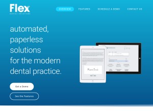 How flexdental.co looks like on a tablet such as an iPad.
