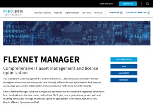 How flexnetmanager.com looks like on a tablet such as an iPad.