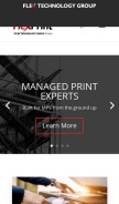 How flexprintinc.com looks like on a mobile device such as an iPhone.