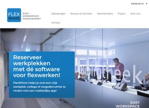 How flexwhere.nl looks like on a tablet such as an iPad.
