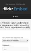How flickrembed.com looks like on a mobile device such as an iPhone.