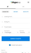 How flighthub.com looks like on a mobile device such as an iPhone.