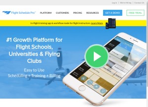 How flightschedulepro.com looks like on a tablet such as an iPad.