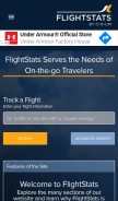 How flightstats.com looks like on a mobile device such as an iPhone.
