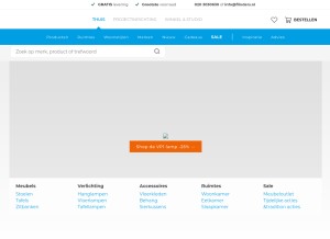 How flinders.nl looks like on a tablet such as an iPad.