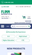 How flinnsci.com looks like on a mobile device such as an iPhone.