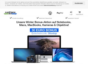 How flip4new.de looks like on a tablet such as an iPad.