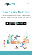 How flipgive.com looks like on a mobile device such as an iPhone.