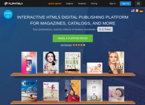 How fliphtml5.com looks like on a tablet such as an iPad.