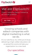 How flipswitch.com looks like on a mobile device such as an iPhone.
