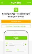 How flixbus.es looks like on a mobile device such as an iPhone.