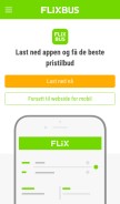How flixbus.no looks like on a mobile device such as an iPhone.