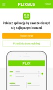 How flixbus.pl looks like on a mobile device such as an iPhone.