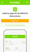How flixbus.se looks like on a mobile device such as an iPhone.