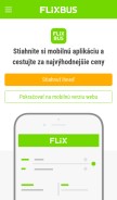 How flixbus.sk looks like on a mobile device such as an iPhone.