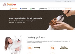 How floap.com looks like on a tablet such as an iPad.