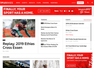 How flobikes.com looks like on a tablet such as an iPad.