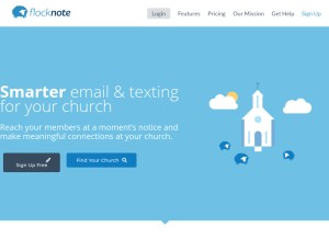 How flocknote.com looks like on a tablet such as an iPad.