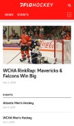 How flohockey.tv looks like on a mobile device such as an iPhone.