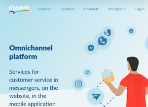 How flomni.com looks like on a tablet such as an iPad.