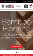 How flooranddecor.com looks like on a mobile device such as an iPhone.
