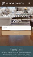 How floorcritics.com looks like on a mobile device such as an iPhone.