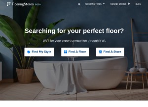 How flooringstores.com looks like on a tablet such as an iPad.